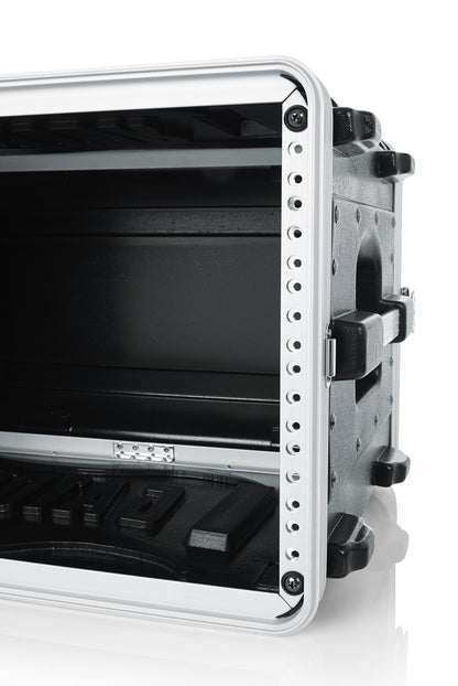 Gator Cases Lightweight Molded 6U Rack Case with Heavy Duty Latches; Shallow 14.25" depth, 6U (GR-6S)