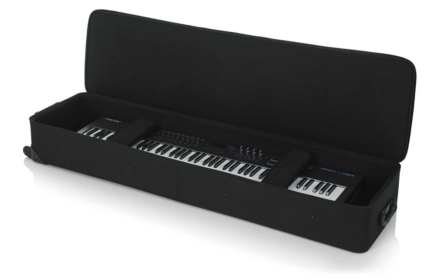 Gator Cases Lightweight Rolling Keyboard Case for Slim Extra Long 88 Note Keyboards and Electric Pianos (GK-88 SLXL)