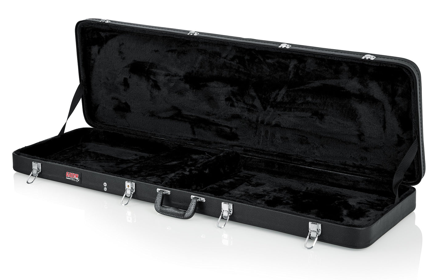 Gator Cases Hard-Shell Wood Case for Electric Bass Guitars; Fits Fender Precision/Jazz Bass, & More (GWE-BASS)