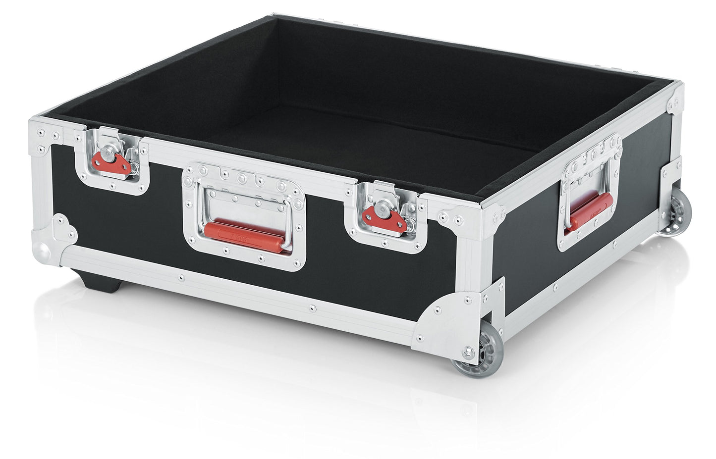 Gator Cases Rolling ATA Style Mixer Road Case with Fully Adjustable Interior and Stackable Ball Corners; 19" x 21" x 7" (G-TOUR 19X21)