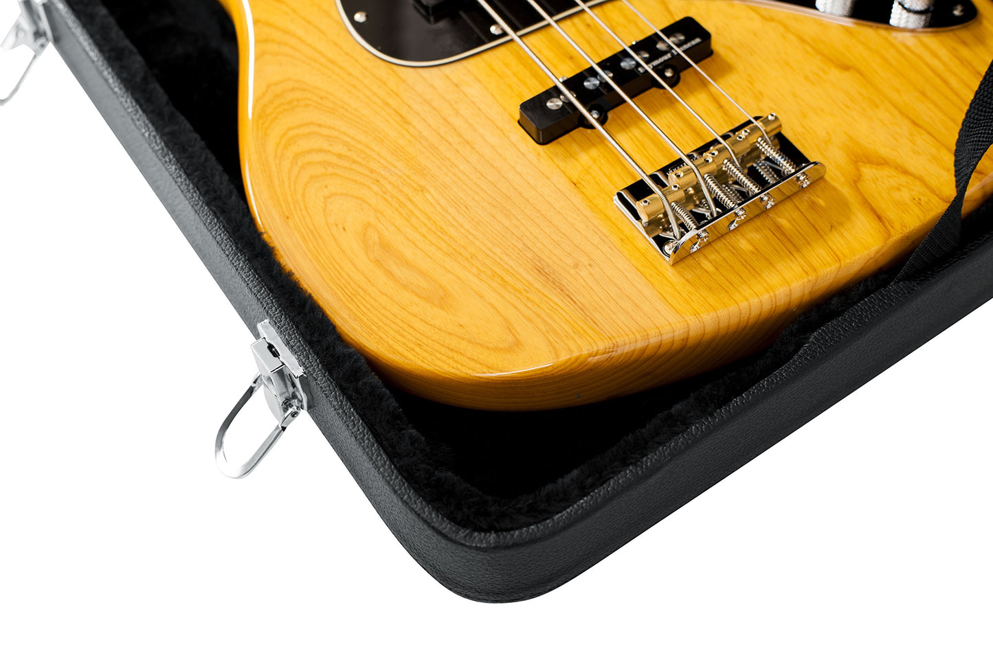 Gator Cases Hard-Shell Wood Case for Electric Bass Guitars; Fits Fender Precision/Jazz Bass, & More (GWE-BASS)