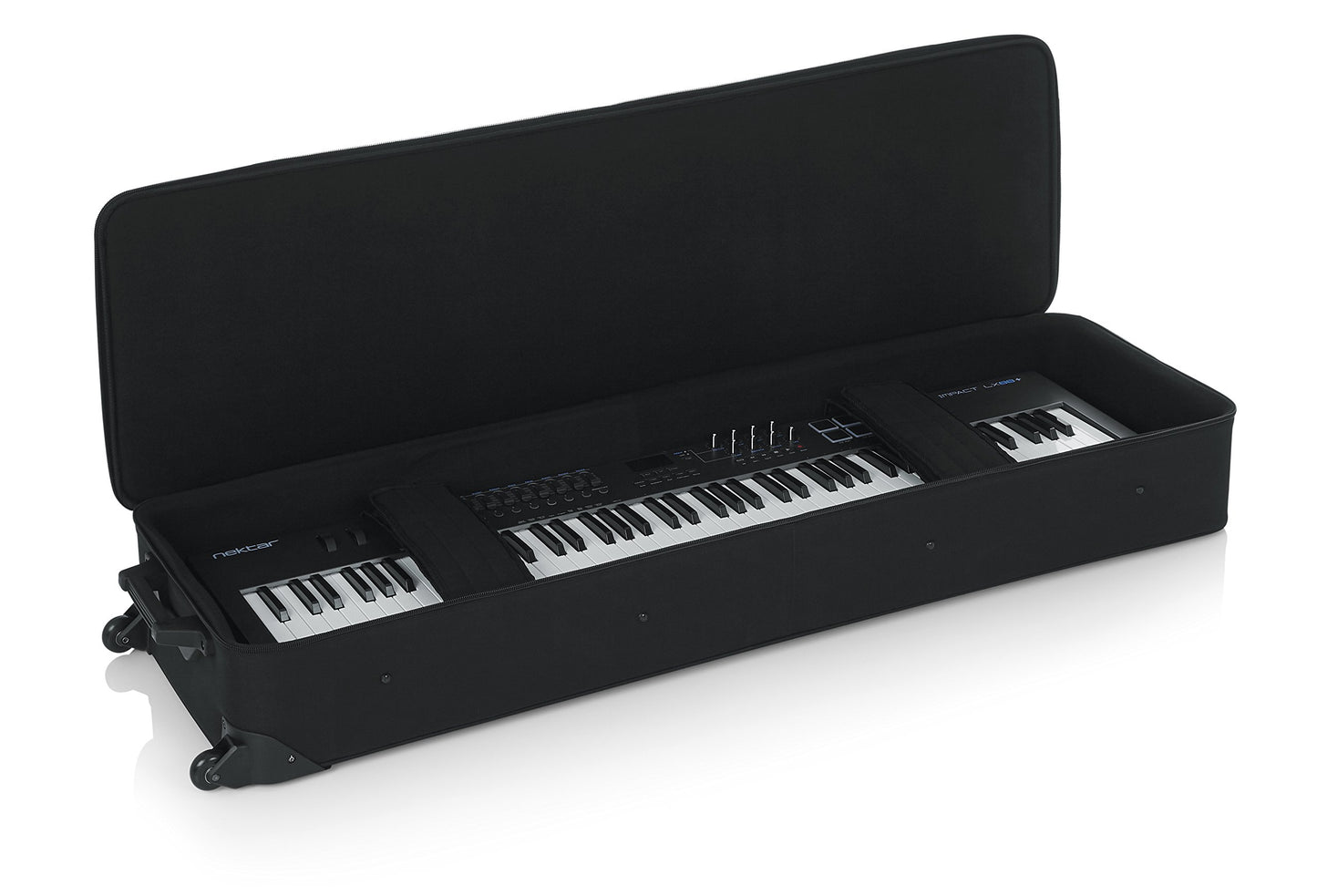 Gator GKB-88-SLIM Cases Lightweight Rolling Keyboard Case for Slim 88 Note Keyboards and Electric Pianos (GK-88 SLIM), Slim 88-Note, Black