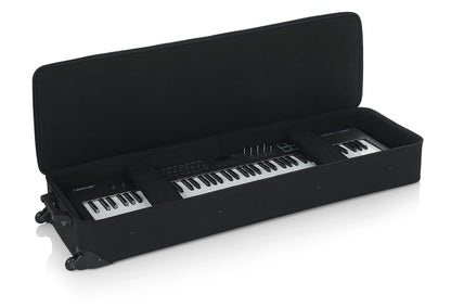 Gator GKB-88-SLIM Cases Lightweight Rolling Keyboard Case for Slim 88 Note Keyboards and Electric Pianos (GK-88 SLIM), Slim 88-Note, Black