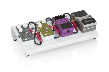 Gator Cases Aluminum Guitar Pedal Board with Carry Bag; Small: 15.75" x 7" | White (GPB-LAK-WH)
