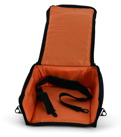 Gator Cases Club Series DJ Messenger Style Two-Channel Mixer Carry Bag with Bright Orange Interior; Designed to fit the Rane 72 (GCLUBRN72)