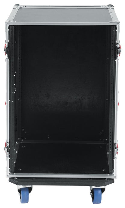 Gator Cases G-TOUR Audio Road Rack with Heavy-Duty Casters and Tour Grade Hardware; 17" Rackable Depth, 16U (G-TOUR 16U CAST)