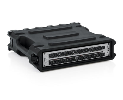 Gator Cases Pro Series Rotationally Molded 2U Rack Case with Standard 19" Depth; Made in USA (G-PRO-2U-19), Black (GPRO2U19)