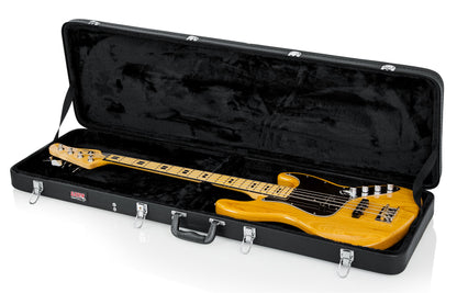 Gator Cases Hard-Shell Wood Case for Electric Bass Guitars; Fits Fender Precision/Jazz Bass, & More (GWE-BASS)