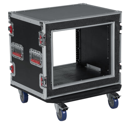 Gator Cases G-TOUR Road Ready Shock Rack Case with Heavy Duty Casters and Tour Grade Hardware; 17" Rackable Depth, 8U (G-TOUR SHK8 CAS)