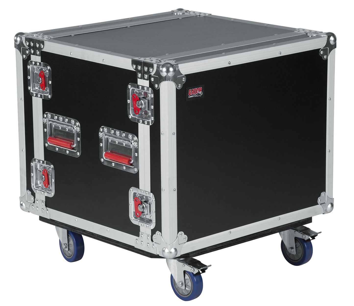 Gator Cases G-TOUR Road Ready Shock Rack Case with Heavy Duty Casters and Tour Grade Hardware; 17" Rackable Depth, 8U (G-TOUR SHK8 CAS)