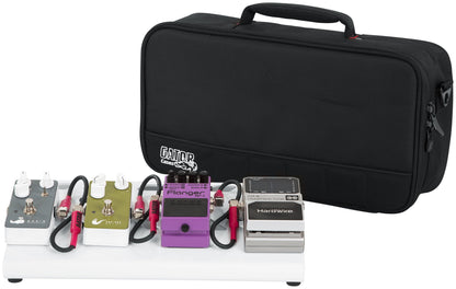 Gator Cases Aluminum Guitar Pedal Board with Carry Bag; Small: 15.75" x 7" | White (GPB-LAK-WH)