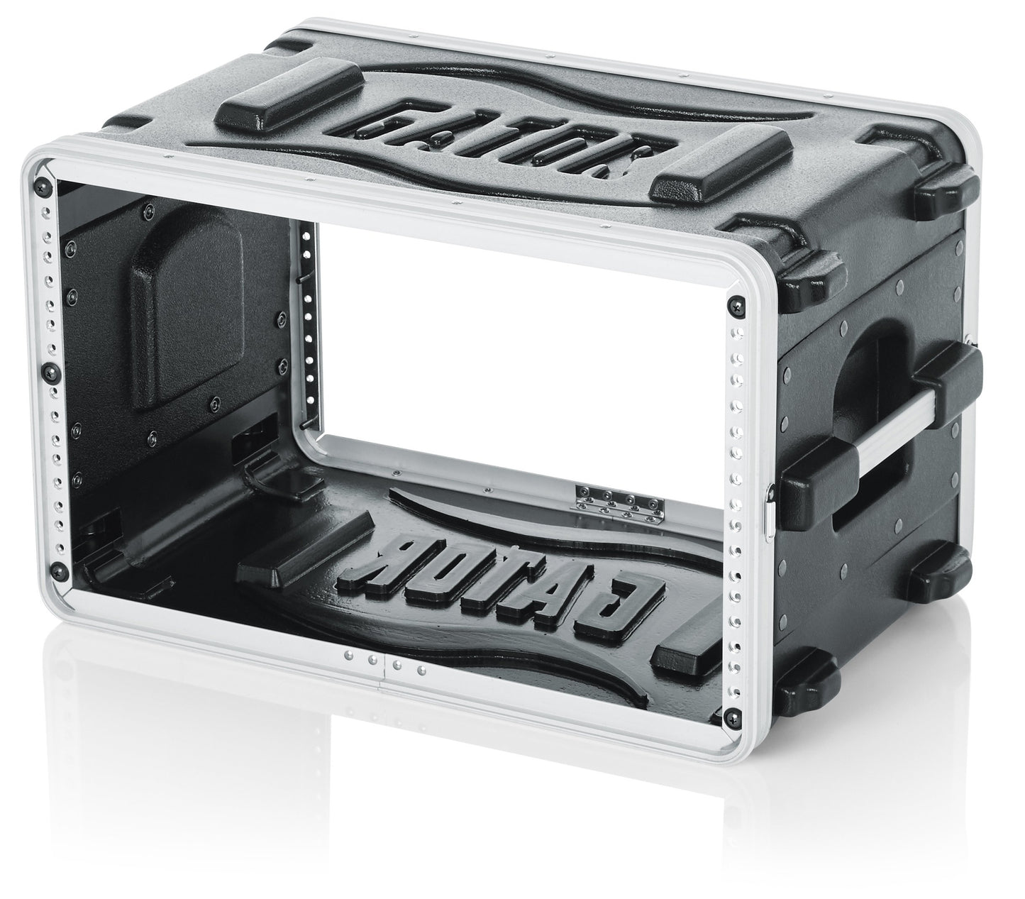 Gator Cases Lightweight Molded 6U Rack Case with Heavy Duty Latches; Shallow 14.25" depth, 6U (GR-6S)
