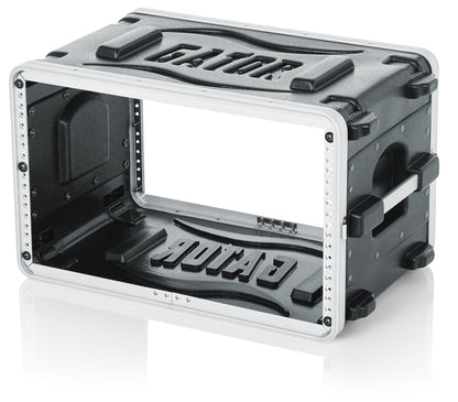 Gator Cases Lightweight Molded 6U Rack Case with Heavy Duty Latches; Shallow 14.25" depth, 6U (GR-6S)