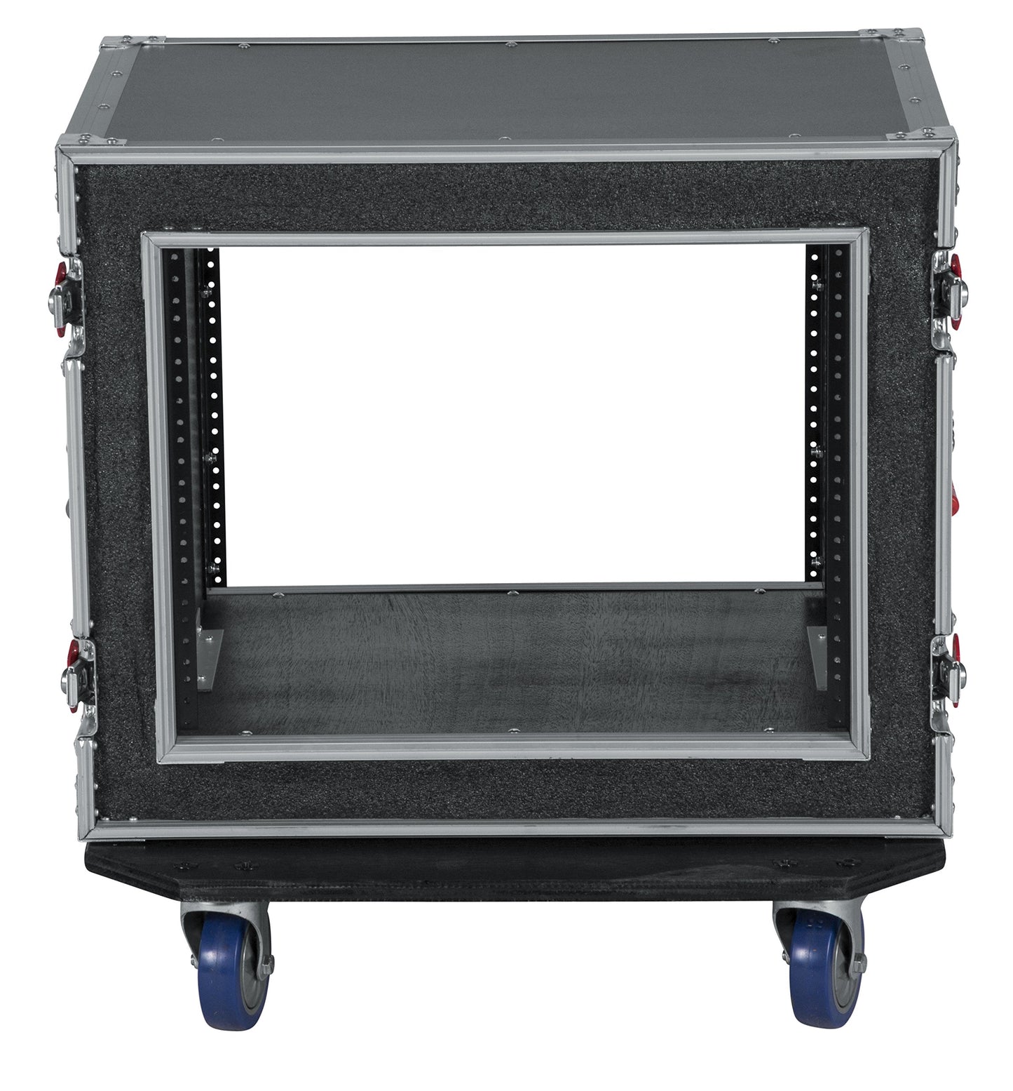 Gator Cases G-TOUR Road Ready Shock Rack Case with Heavy Duty Casters and Tour Grade Hardware; 17" Rackable Depth, 8U (G-TOUR SHK8 CAS)