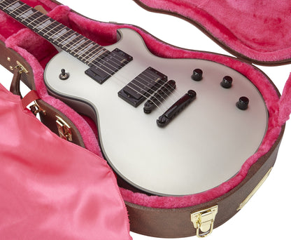 Gator Cases Deluxe Wood Case for Les Paul Electric Guitars; Brown Exterior (GW-LP-BROWN)