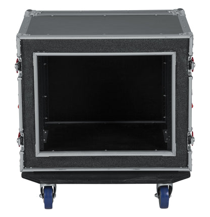 Gator Cases G-TOUR Road Ready Shock Rack Case with Heavy Duty Casters and Tour Grade Hardware; 17" Rackable Depth, 8U (G-TOUR SHK8 CAS)