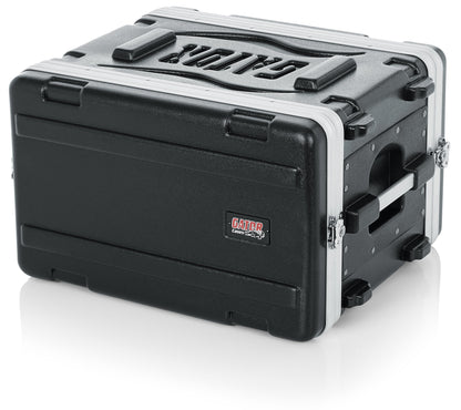 Gator Cases Lightweight Molded 6U Rack Case with Heavy Duty Latches; Shallow 14.25" depth, 6U (GR-6S)