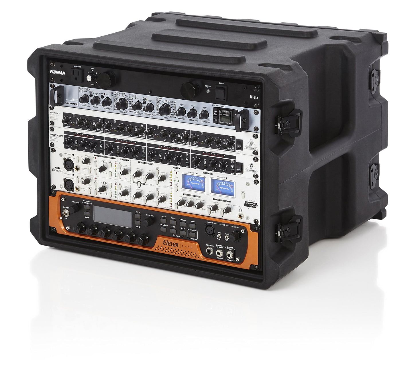 Gator Cases Pro Series Rotationally Molded 8U Rack Case with Standard 19" Depth; Made in USA (G-PRO-8U-19)