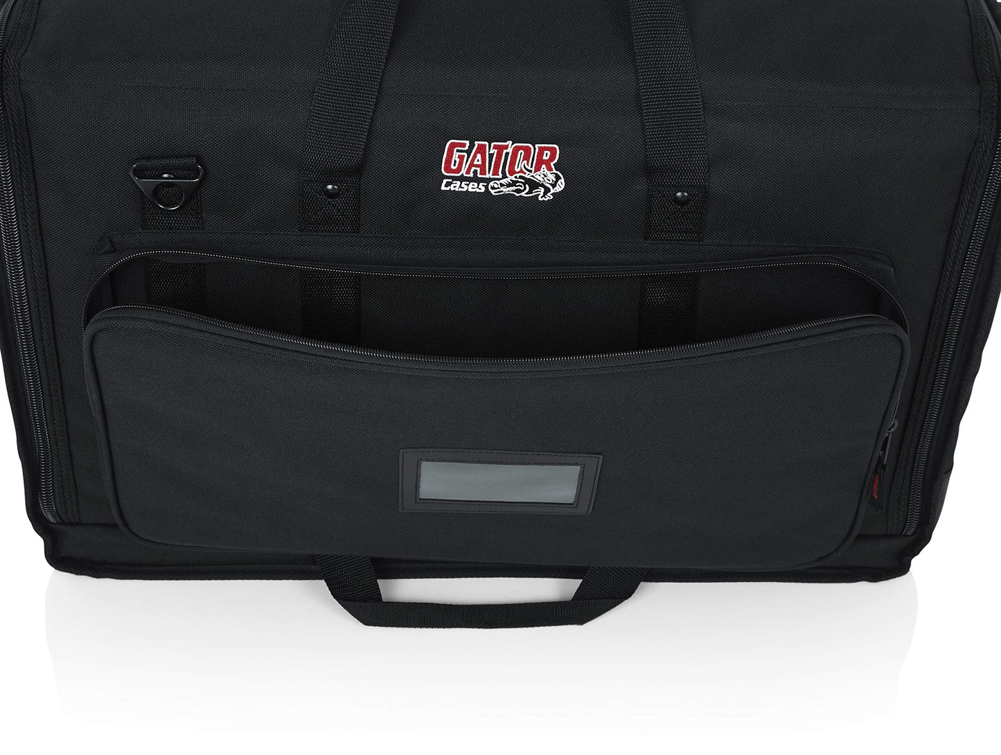 Gator Cases Padded Nylon Dual Carry Tote Bag for Transporting (2) LCD Screens, Monitors and TVs Between 19" - 24"; (G-LCD-TOTE-SMX2)