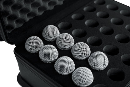 Gator Cases Molded Flight Case to Hold Up to (30) Wired Microphones with TSA Approved Locking Latch; (GTSA-MIC30)