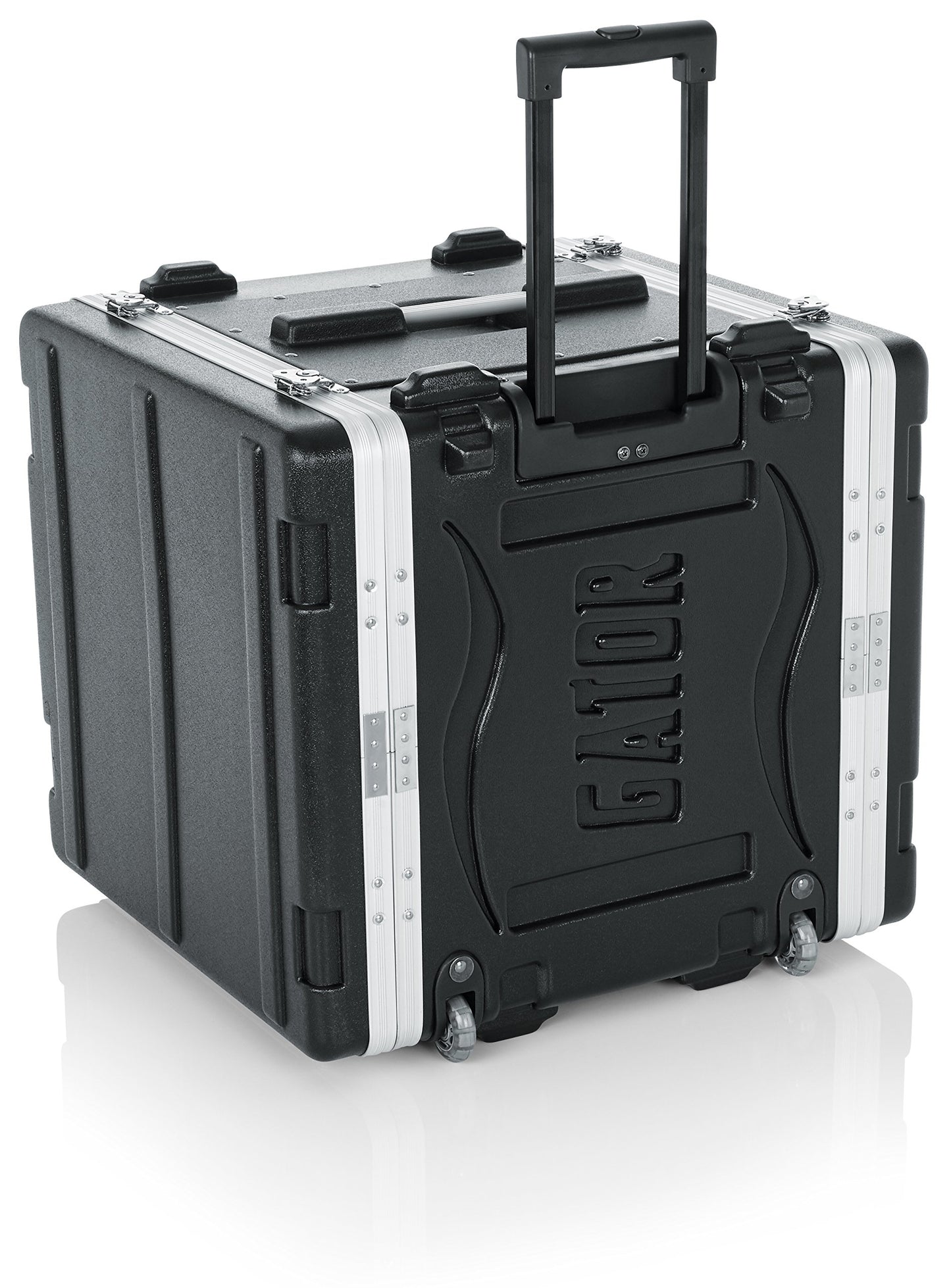 Gator Cases Lightweight Rolling Rack Case with Retractable Tow Handle and Recessed Wheels; 10U (GRR-10L)