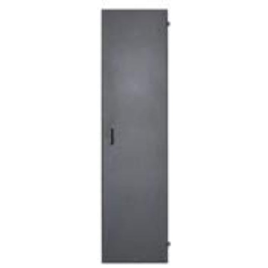 Lowell Door-Solid Front-7U Locking Black (LFD-7)