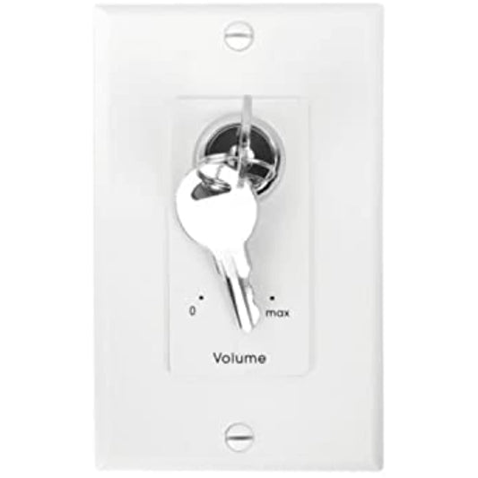 Lowell KL100-DW One-Gang Decorator Wall Plate with Key Switch, White