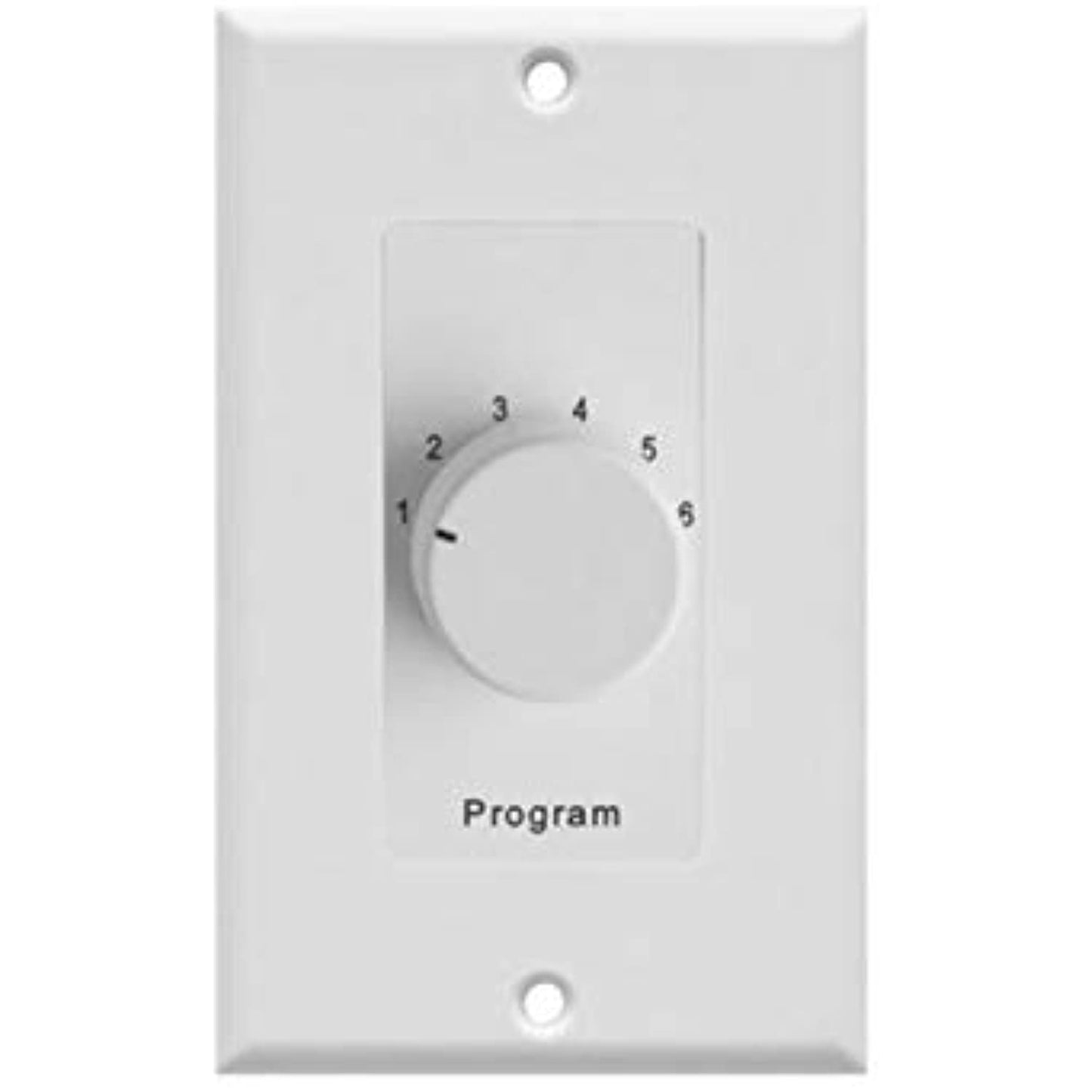 Lowell CS6-DW 6-Source Program Selector Switch, White, Single Unit