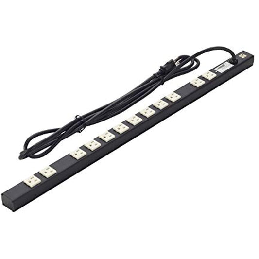 Lowell ACS-1512 Power Strip, 15A, 12 Outlets