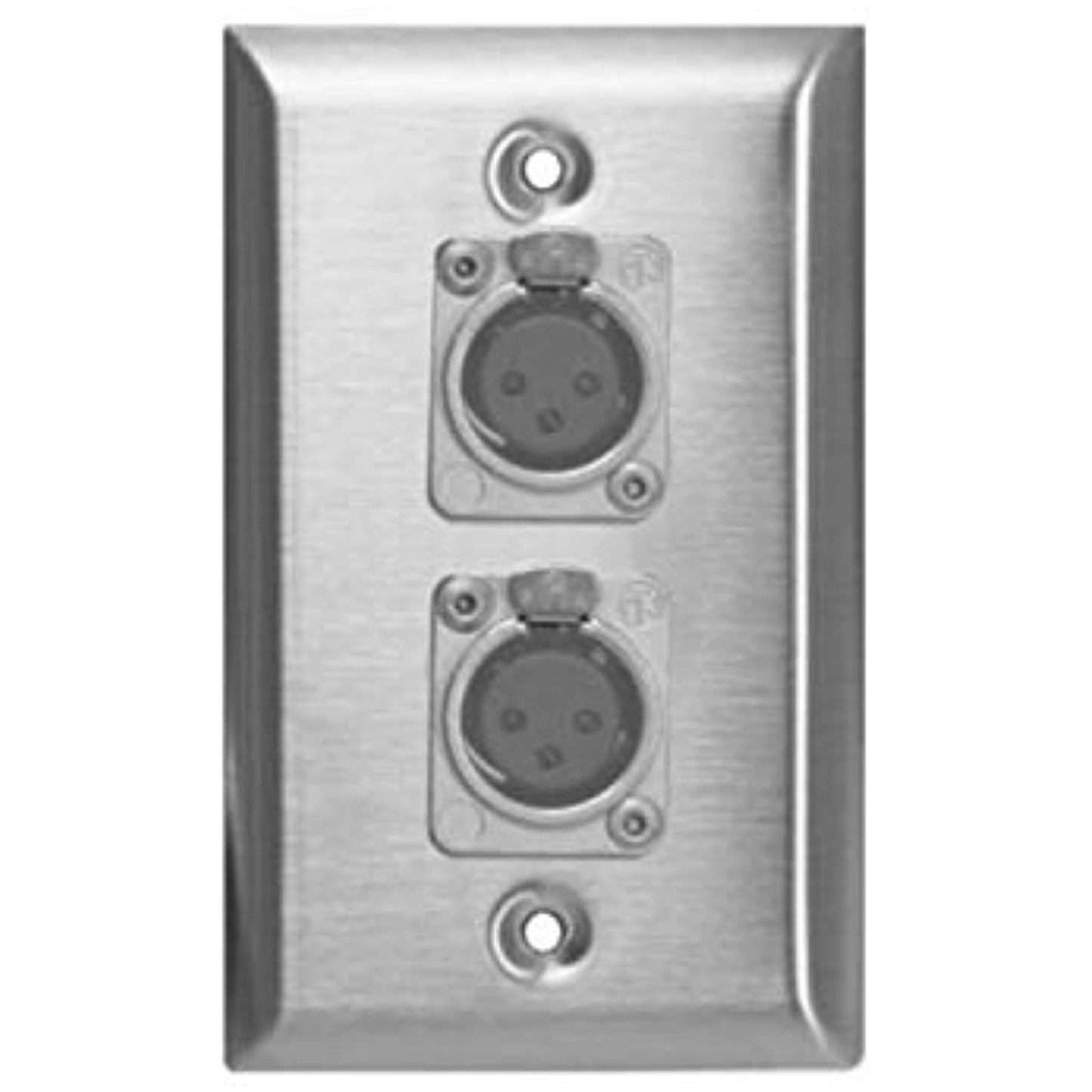 Lowell WP1-2NC3FD 1-Gang Wall Plate with 2 NC3MDL Female Connectors