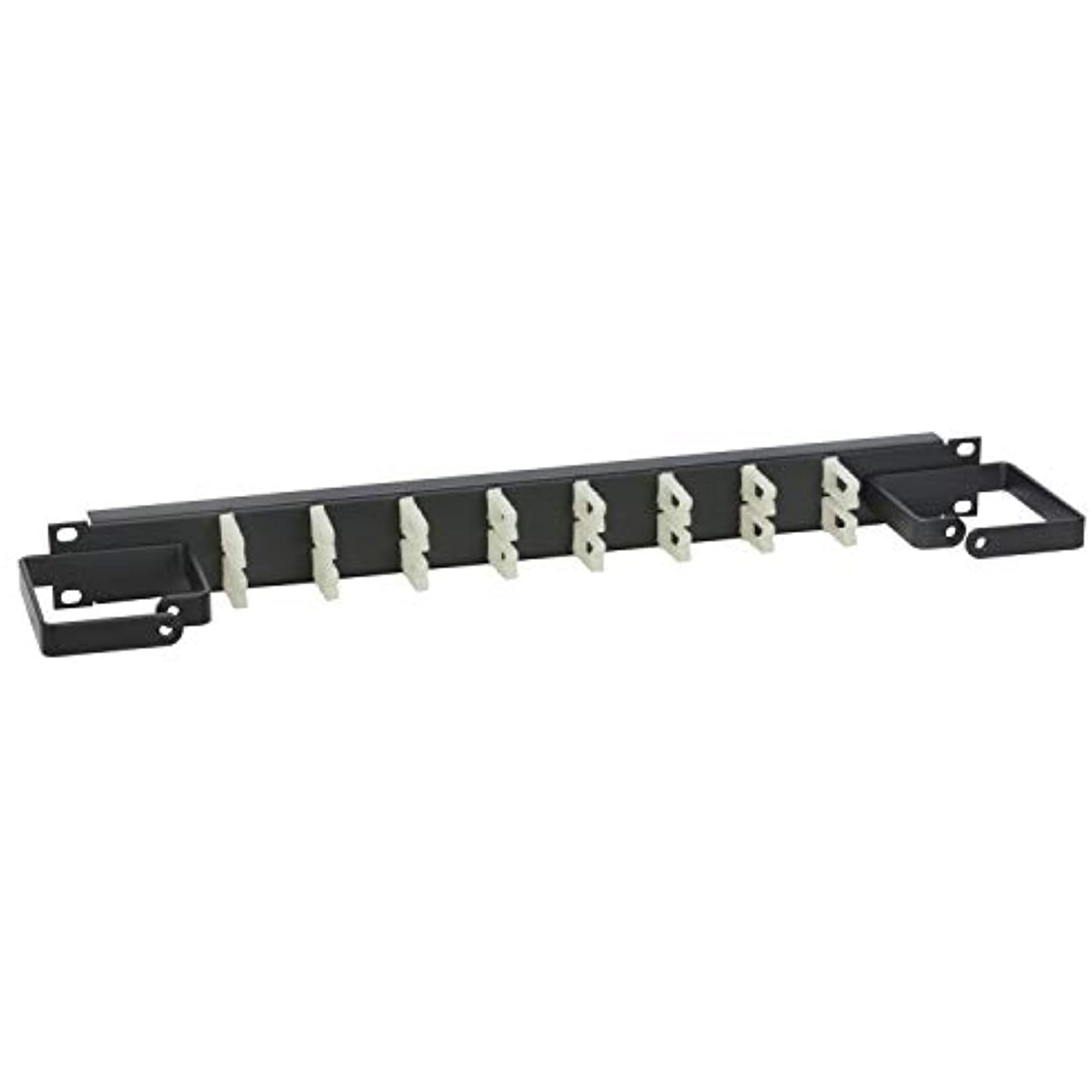 Lowell CMCD-1HV 1U Cable Management Panel with Plastic Flex Wire Saddles and Side D-Rings