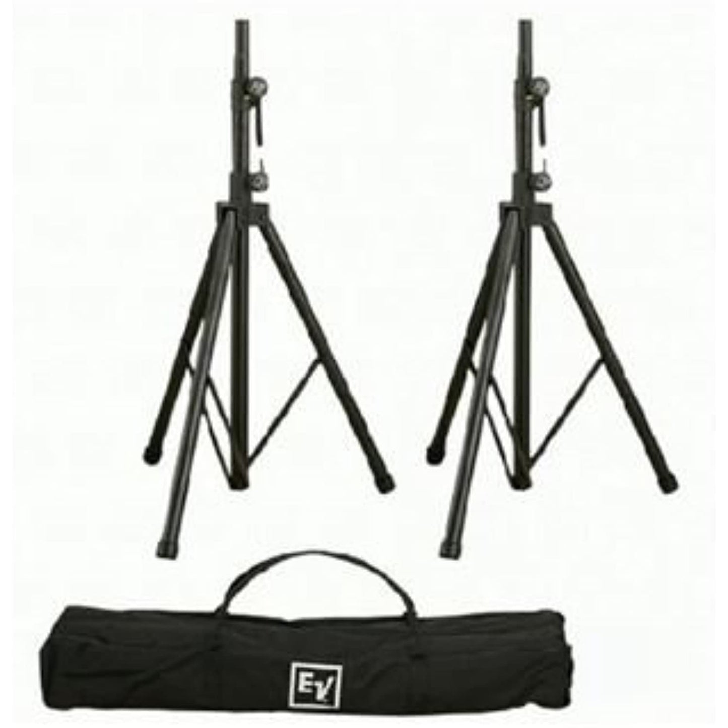 Electro Voice TSP 1 Aluminum Tripod Speaker Stand Pair With Carry Bag