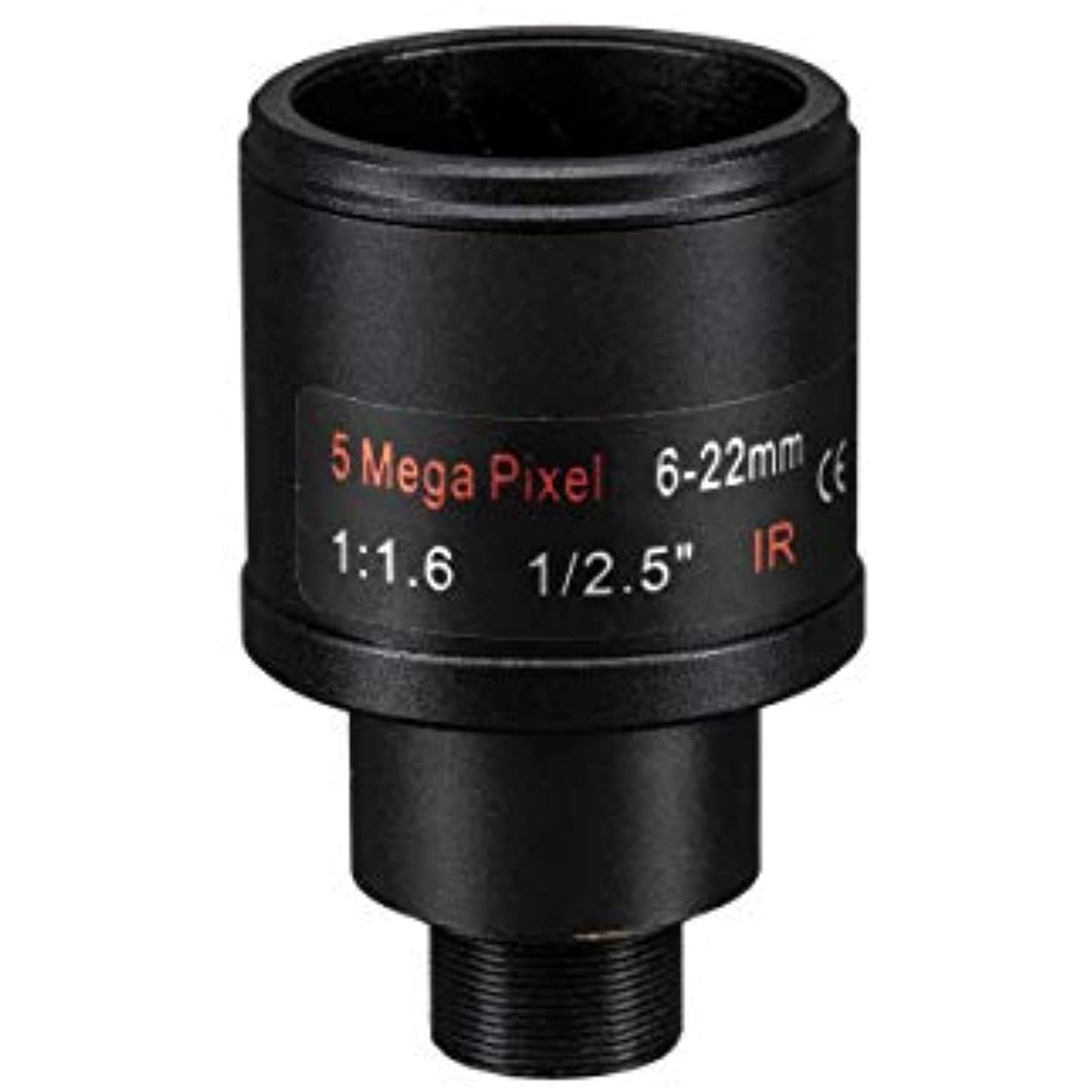 Marshall Electronics CV500 Series 1/2.5" 5MP 6-22mm f/1.6 M12-Mount IR Varifocal Lens, Manual Focus