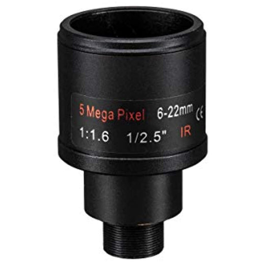 Marshall Electronics CV500 Series 1/2.5" 5MP 6-22mm f/1.6 M12-Mount IR Varifocal Lens, Manual Focus