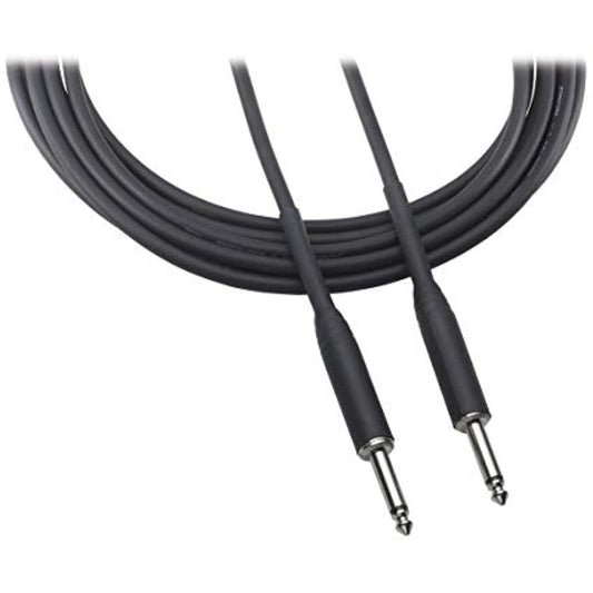 Audio-Technica AT8390 1/4" Male to 1/4" Male Premium Instrument Cable, 3 Feet