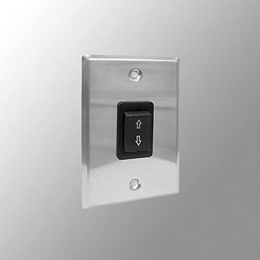 Draper 121001 Single Station Control SS-1R Projection Screen Key Switch (Black/Stainless Steel)