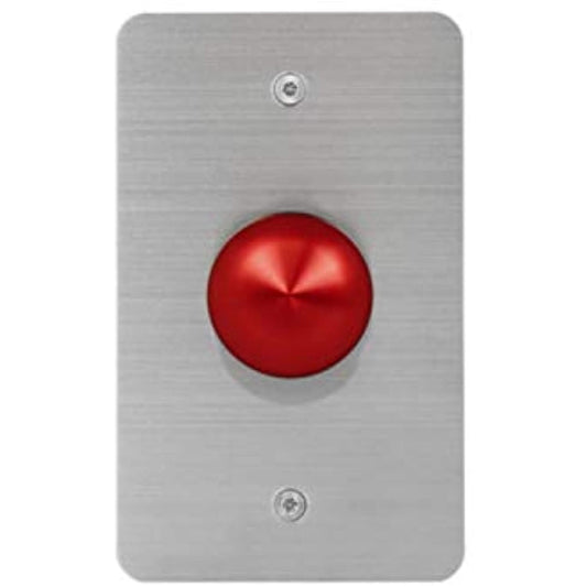 Lowell CSV-M Vandal-Resistant Call Switch, Red Mushroom Button, Single Unit