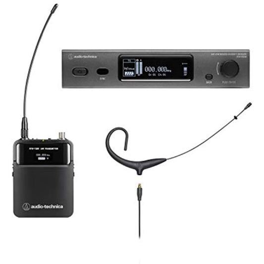 Audio-Technica ATW-3211N892X DE2 3000 Series Network Wireless Omnidirectional Earset System, DE2 470-530 MHz, Black