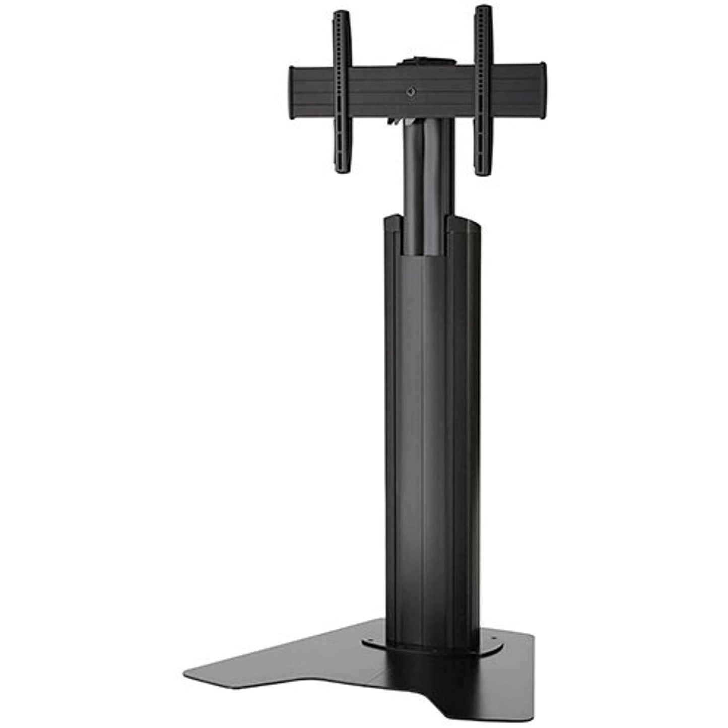 Chief MFAUB Height Adjustable Floor AV Stand, Fusion, Medium, Manual, 125 lb Weight Capacity, 37" - 55" Screen Size, 72.4" H x 38.1" W x 30.6" D, Black