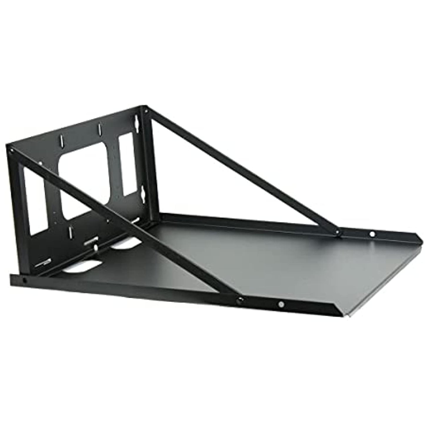 Lowell Manufacturing FS18-20 Steel Wall-Mount Shelf with Hinge Ships Flat, 20&quot; Depth, 100 Lbs Capacity, Black