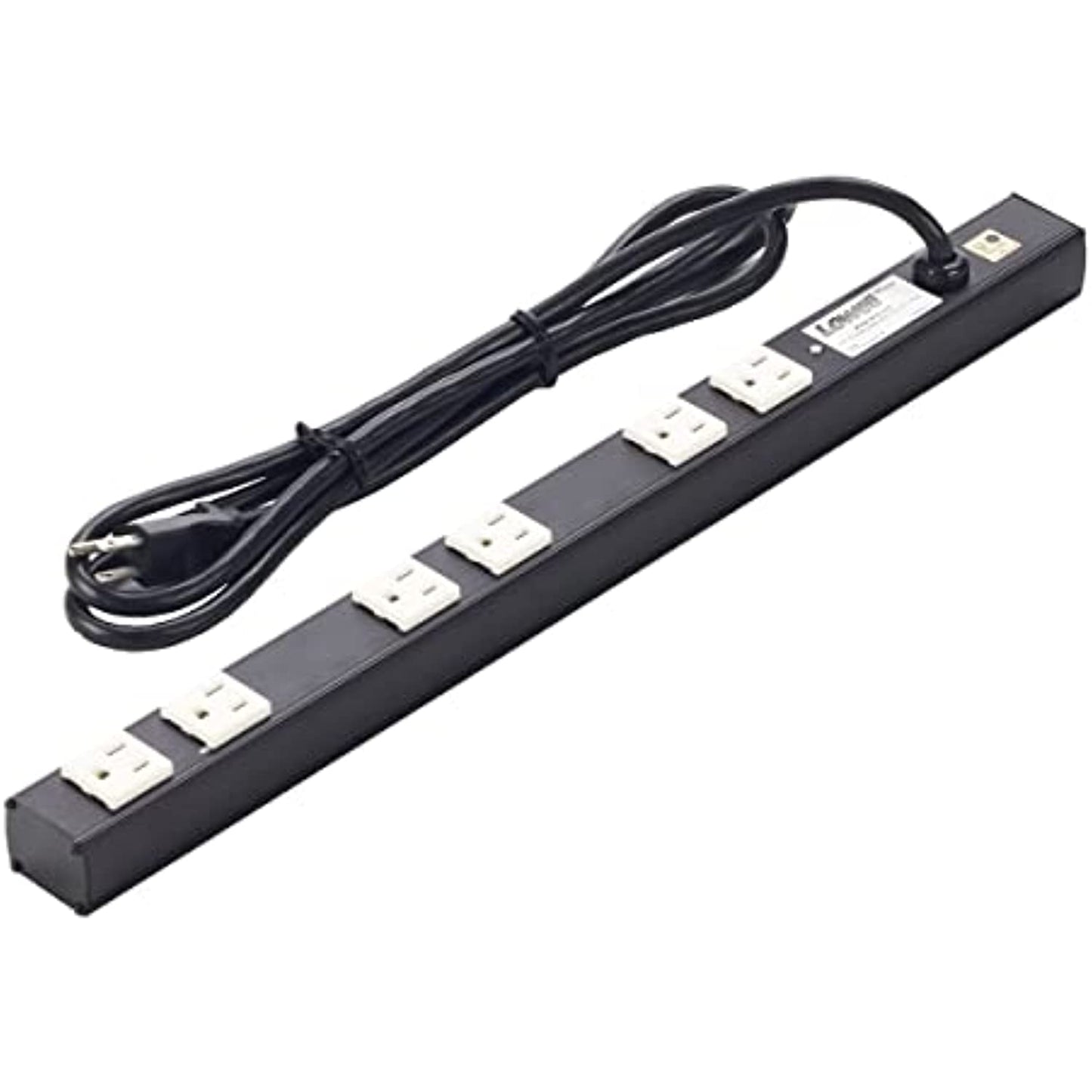 Lowell 15 Amp Power Strip with 6 outlets, 20' Long,with Surge Suppression, (ACS1506)