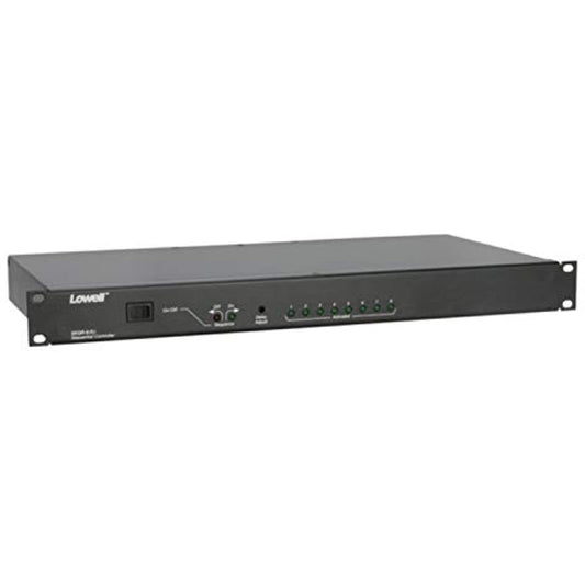 Lowell SEQR-8RJ Classic Power Sequencer, 8-Step, 1U Rackmount Panel, Rocker Switch, ASM, RJ45