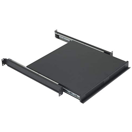 Lowell RSD-116 Reversible Sliding Rack Shelf/Drawer, 1U, Black
