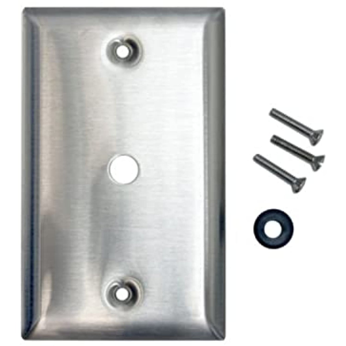Lowell MCP-14 One-Gang Stainless Steel Punched Wall Plate