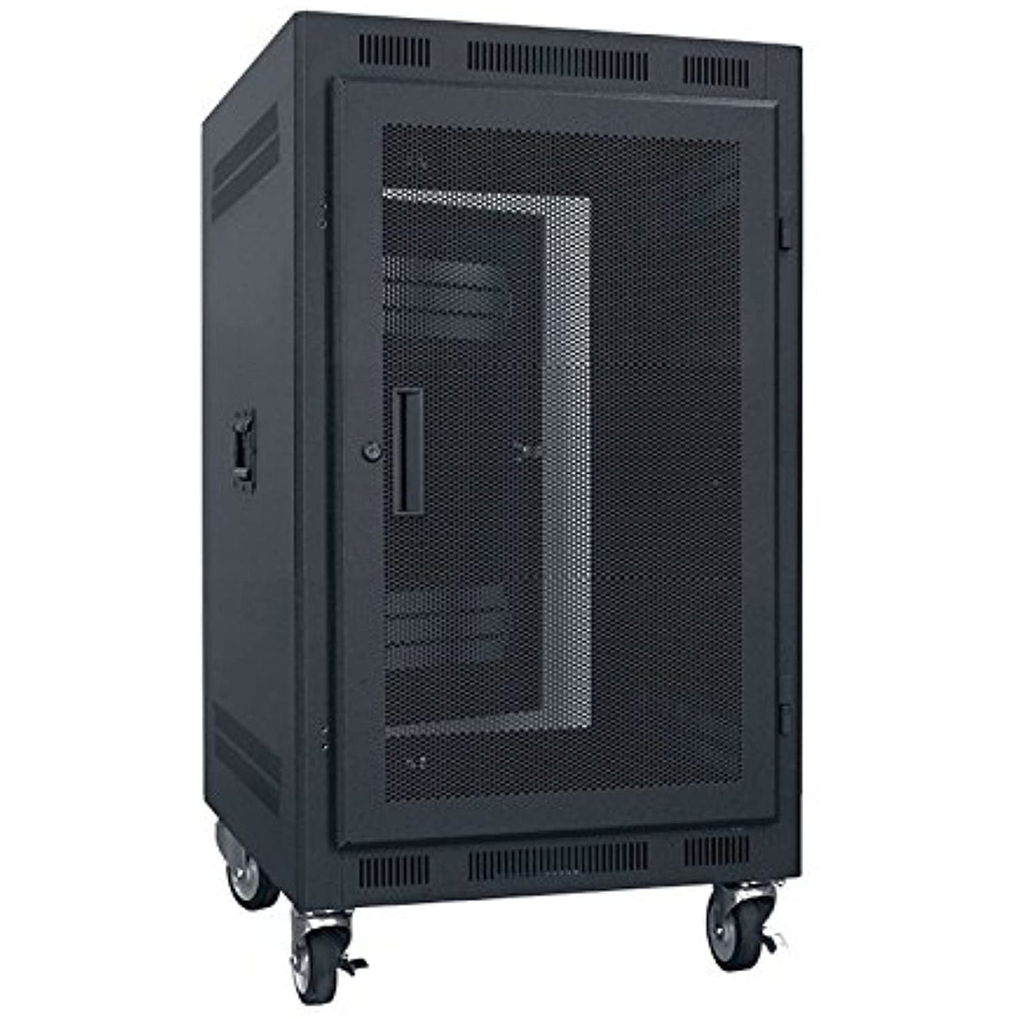 Lowell LPR-1427FV, 14U Portable Rack with Vented Door