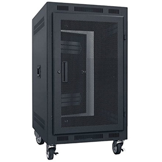 Lowell LPR-1427FV, 14U Portable Rack with Vented Door