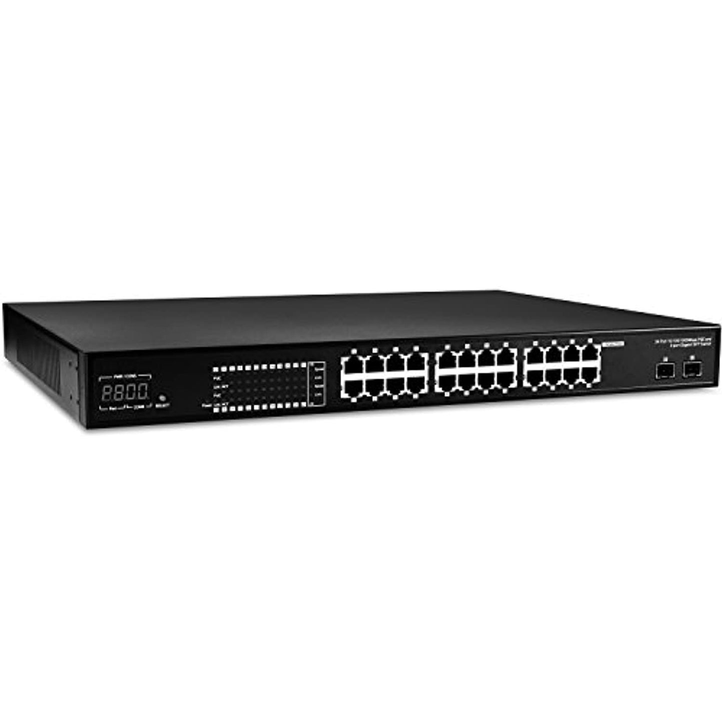 MARSHALL Electronics 24 Port 10/100/1000Mbps PSE with 2 Port Gigabit SFP Switch (VS-SW-100)