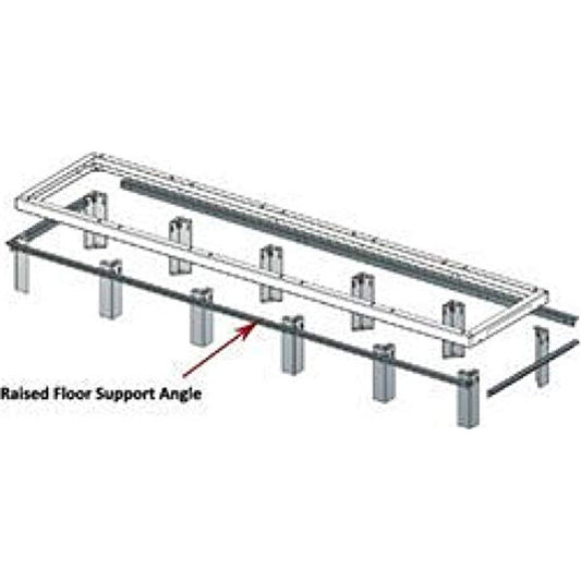 Rib Series Raised Floor Support Angles for Use with RIP-X-MRK-36 Riser Bases Number of Bays: 5