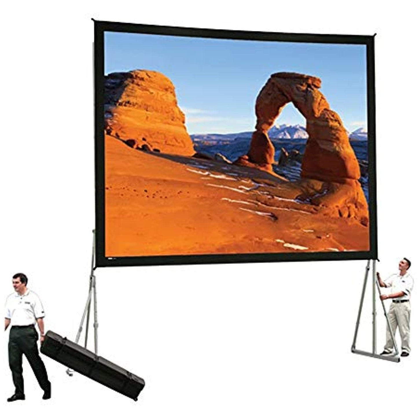 Fast Fold Deluxe Portable Projection Screen Viewing Area: 8'6" H x 14'4" W