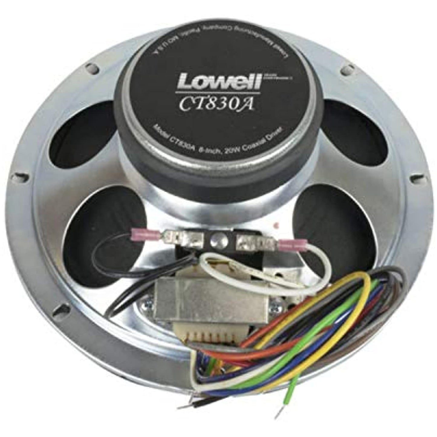 Lowell CT830A-T72 8-Inch 20-Watt Coaxial Speaker Driver with 70/25V Transformer, Single Unit